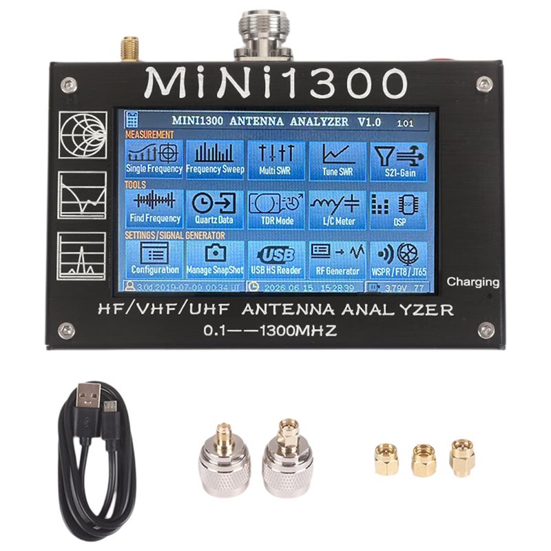 Signal Generator Spectrum Analyzer - ALIM-Mini1300 4,3 Zoll /VHF/UHF Antennenanalysator 0,1-1300MHz