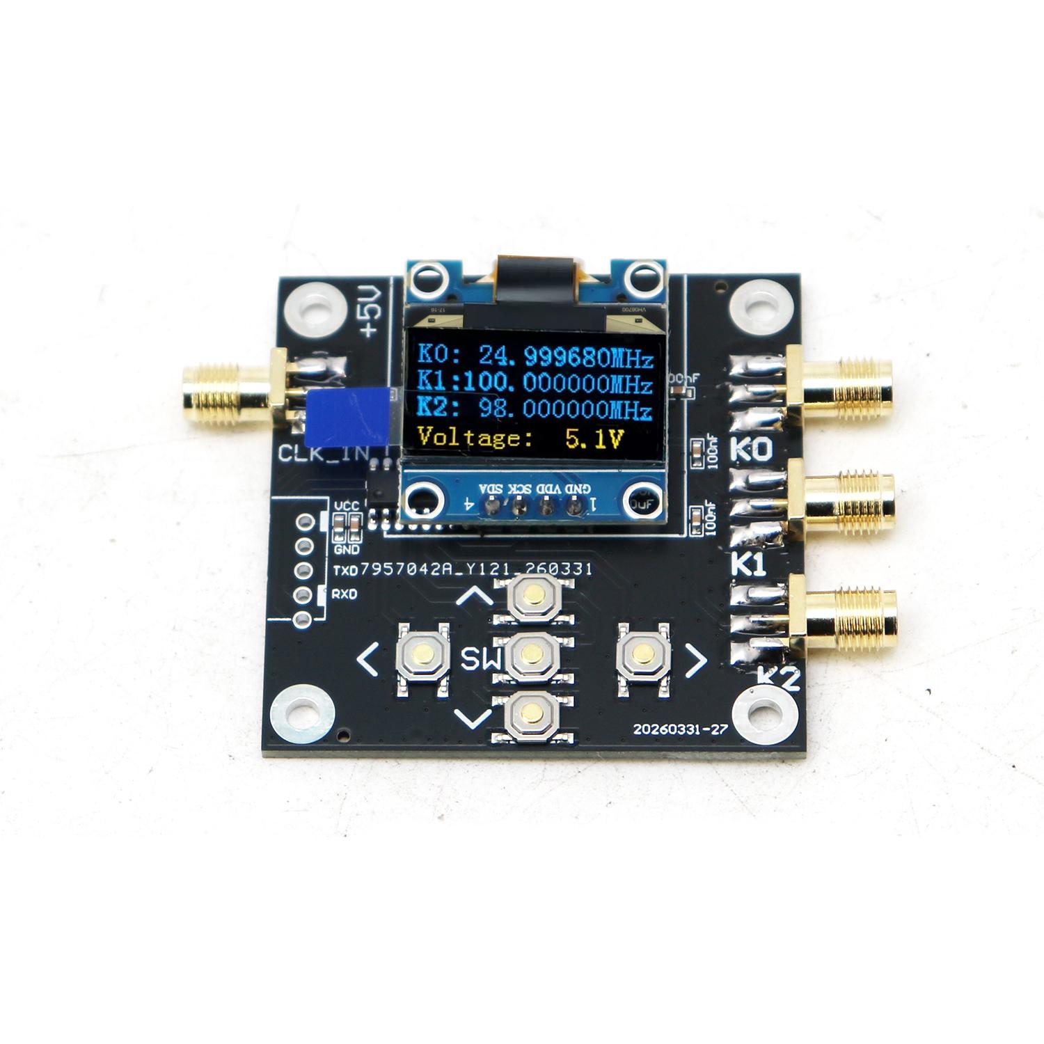 Signal Generator Spectrum Analyzer - SI5351 Programmierbarer Taktgenerator 2,5kHz-200MHz Rechteckwellen-SMA-HF-Signalquelle für