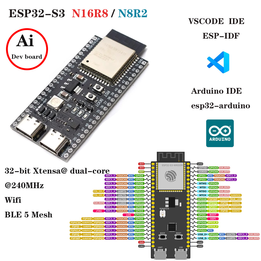 ESP32-S3 Entwicklungsboards mi – Esp32 S3 Development Board Lot Bewertung und Preis