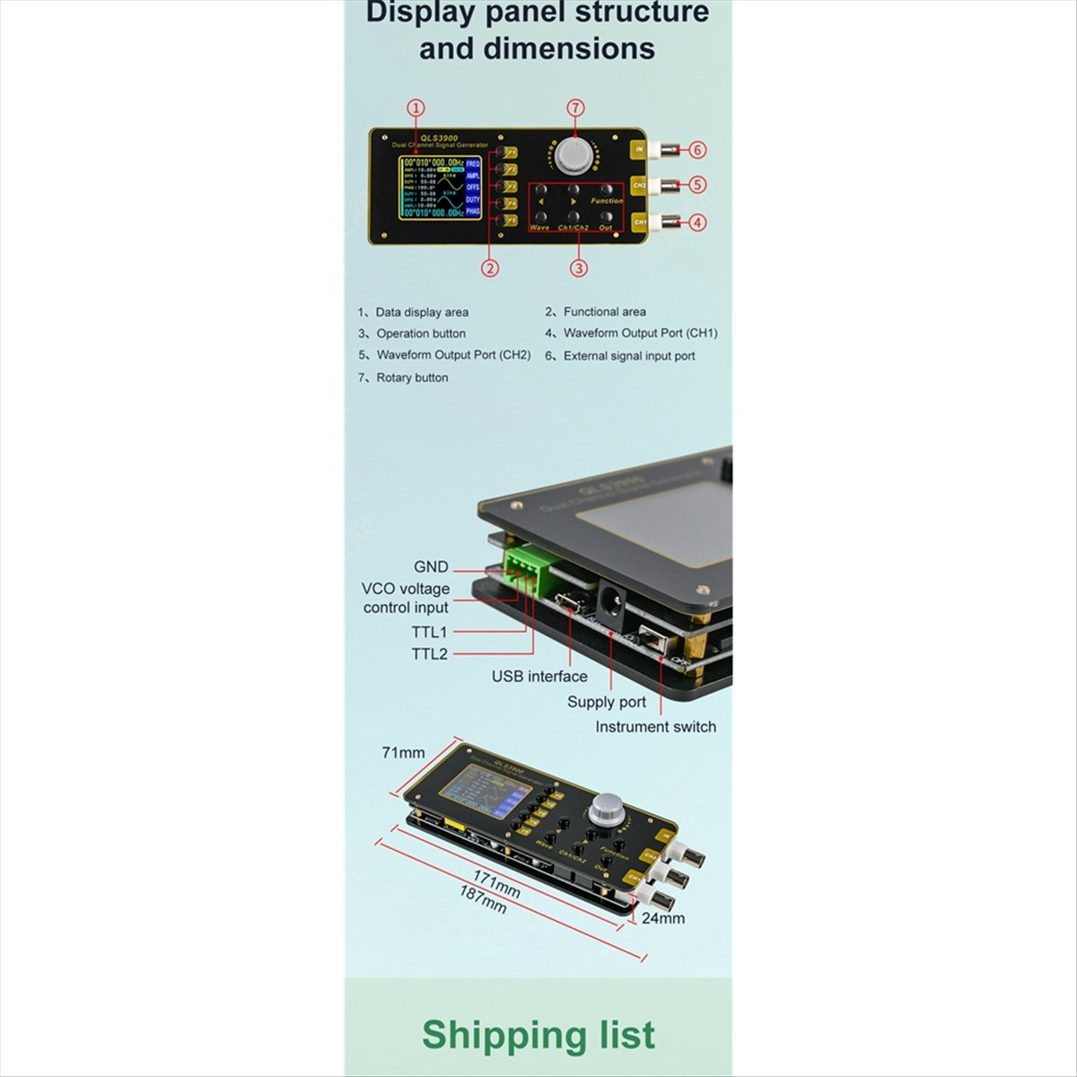 OKgood 2,4 Zoll TFT DDS-Funkti – Function Arbitrary Waveform Generator Bewertung und Preis